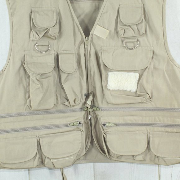 Woodfield Brown Lightweight Zipper Pockets Fishing Sleeveless Vest Size XL - Picture 3 of 9